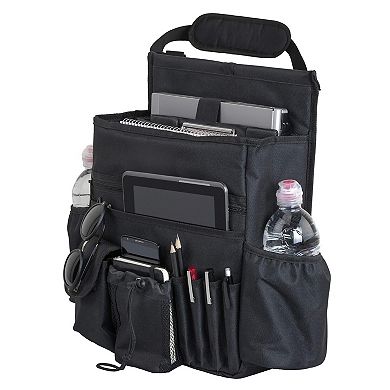 Car Seat Organizer Large Laptop Tablet Storage Stable Straps Padded Comfort Durable 600D Polyester