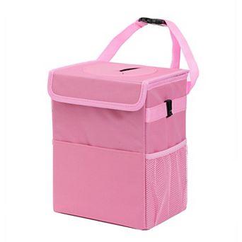 Car Garbage Can With Lid Leak Proof 3 Storage Pockets Hanging Waterproof Bag For SUV