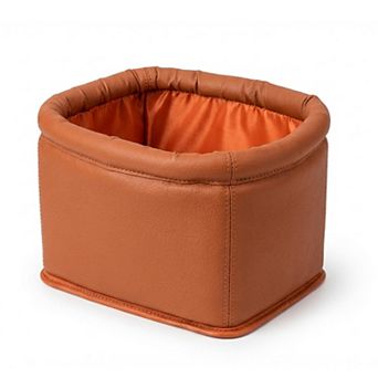 Leather Car Trash Can Luxury Organizer Leakproof Waterproof Durable AllinOne Container