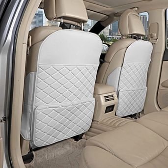 Kick Mat Seat Protector with Large Storage Pocket Easy Clean Universal Fit for Car SUV Truck