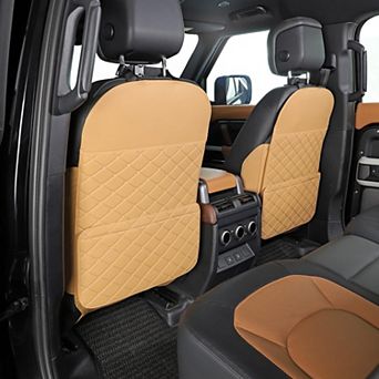 Kick Mat Seat Protector with Large Storage Pocket Easy Clean Universal Fit for Car SUV Truck