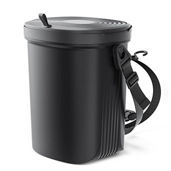 Leakproof Silicone Car Trash Can 2 Gallon with Lid Adjustable Straps