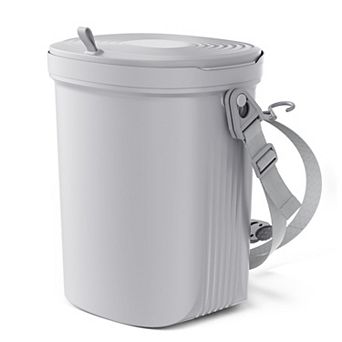 Leakproof Silicone Car Trash Can 2 Gallon with Lid Adjustable Straps