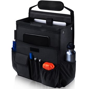 Car Front Seat Organizer Hanging Storage Multiple Pockets Laptop Compartment Durable Travel