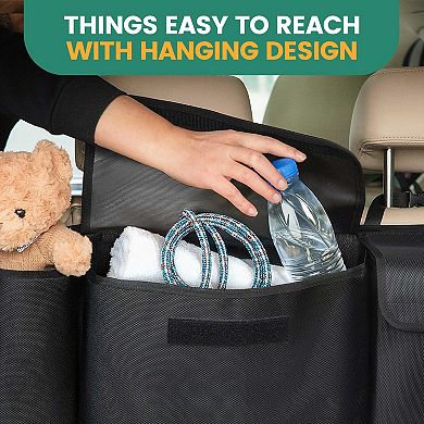 Car Trunk Organizer Backseat Hanging Large Capacity 1680D Fabric Space-Saving SUV Hatchback Minivan