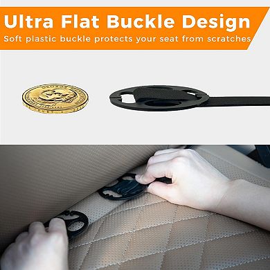 Backseat Car Organizer With Tray Foldable Tablet Holder 9 Pockets Waterproof Seat Protector 2 Pack