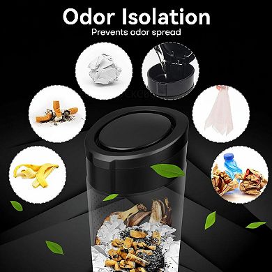 Car Trash Can Mini Leakproof Vehicle Bin Cup Holder One Handed Use Storage