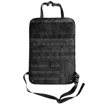 Car Front Seat Organizer 2 Detachable Pouches Molle Panel Laptop/Tablet Storage 1000D Nylon for SUV