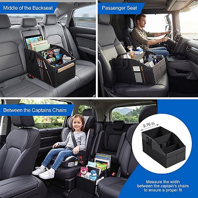 Sturdy PU Leather Car Organizer 33LB Capacity Multiple Pockets Universal Fit