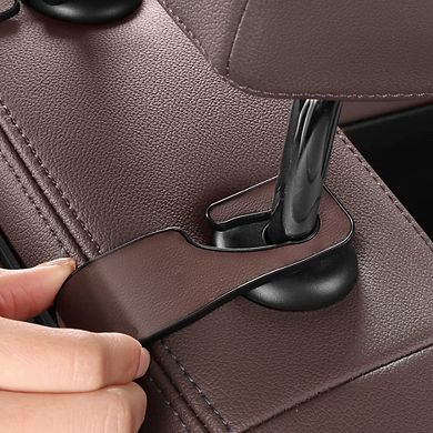 Multifunctional Car Headrest Storage Box: Cup Holder, Tissue Hook, Partition Design Travel Organizer