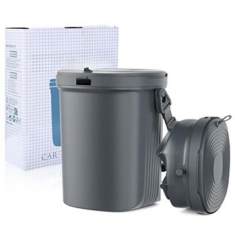 2 Gallon Silicone Car Trash Can Lid Leakproof Waterproof Foldable Garbage Bin with 30 Bags