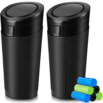 Car Trash Can Leakproof with 180 Bags Cup Holder Fit Easy Clean Multi-Scenario