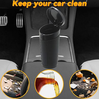 Car Trash Can Leakproof with 180 Bags Cup Holder Fit Easy Clean Multi-Scenario