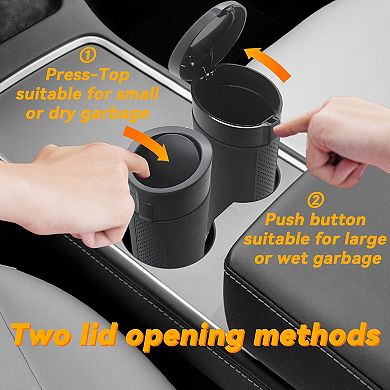 Car Trash Can Leakproof with 180 Bags Cup Holder Fit Easy Clean Multi-Scenario