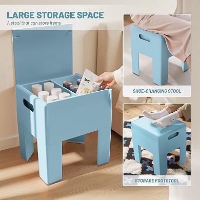 Modern Multifunctional Plastic Nightstand Storage Easy Assembly