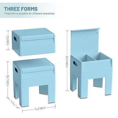 Modern Multifunctional Plastic Nightstand Storage Easy Assembly