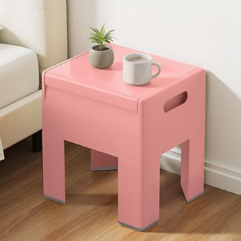 Modern Multifunctional Plastic Nightstand Storage Easy Assembly