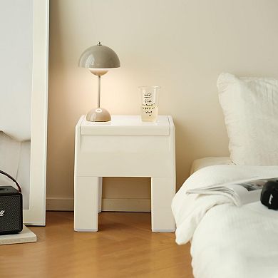 Multifunctional ABS Plastic Nightstand with Removable Partition Easy Assembly
