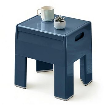 Multifunctional ABS Plastic Nightstand with Removable Partition Easy Assembly