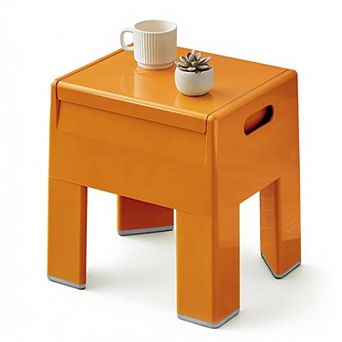 Multifunctional ABS Plastic Nightstand with Removable Partition Easy Assembly