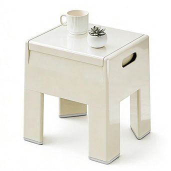 Multifunctional ABS Plastic Nightstand with Removable Partition Easy Assembly