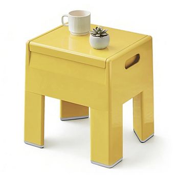 Multifunctional ABS Plastic Nightstand with Removable Partition Easy Assembly