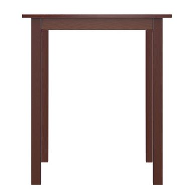 Solid Wood High Dining Table Seats 4 Compact Classic Design