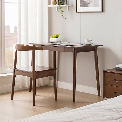 Solid Wood Desk Wooden Computer Desk for Home Office Gaming Study Small Spaces Writing Work