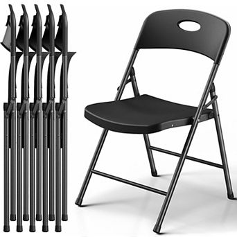 Plastic Folding Chair Outdoor Indoor Sturdy Metal 350 Lbs Capacity Commercial Seating