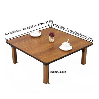 Japanese-style Foldable Square Low Table MDF Multi-function for Tatami Bay Window