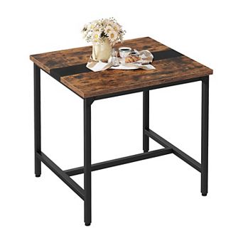 Square Kitchen Dining Table Versatile Retro Rustic Sturdy Adjustable Small Space Seats 4
