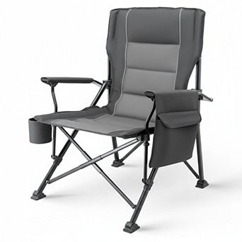 Oversized Folding Camping Chair Heavy Duty 500lbs High Back Padded Lawn Beach Outdoor