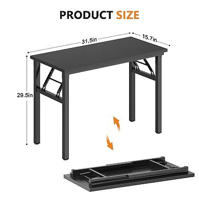 Folding Computer Desk Portable Activity Table Fully Assembled Heavy Duty Stable