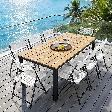 Folding Chairs Breathable Plastic Sturdy 400lbs Support Easy Clean Indoor Outdoor