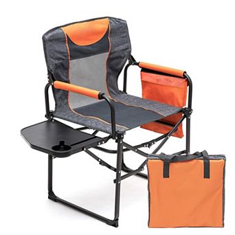 Heavy Duty Folding Camping Director Chair w/ Side Table Pocket Portable for Outdoor Beach Fishing