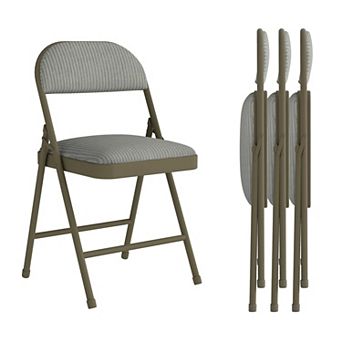Folding Padded Cushion Chairs Steel Frame Indoor Outdoor Events Comfortable Sturdy Quick Fold