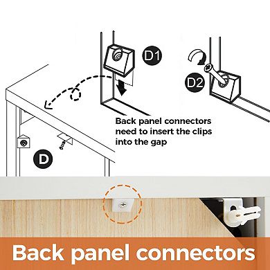 Grille Storage Sideboard with Adjustable Shelf Metal Base Multi-Purpose for Kitchen Living Room