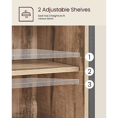 Storage Cabinet Sliding Barn Door Adjustable Shelves Multifunctional Industrial