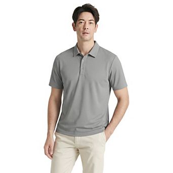 Offleisure Men's Slim Fit Seamless Polo Shirt