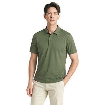 Offleisure Men's Slim Fit Seamless Polo Shirt