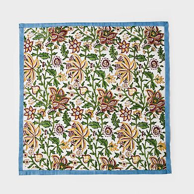 Napkins Block Printed Cotton Floral