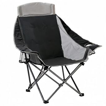 Super Oversized Padded Camping Chair Heavy Duty Folding with Cup Holder Carry Bag Portable Outdoor