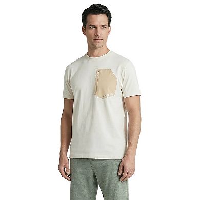 Offleisure Men's Jersey Short Sleeve Tee with Zip Pocket