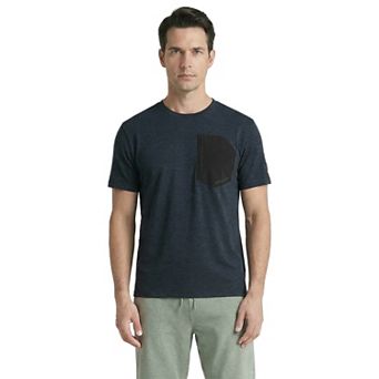 Offleisure Men's Jersey Short Sleeve Tee with Zip Pocket