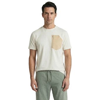 Offleisure Men's Jersey Short Sleeve Tee with Zip Pocket