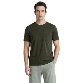 Offleisure Men's Jersey Short Sleeve Tee with Zip Pocket