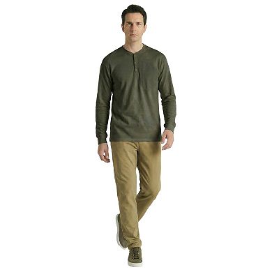 Offleisure Men's Jersey Long Sleeve Tee with Zip Pocket