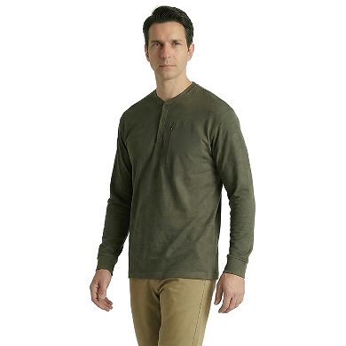 Offleisure Men's Jersey Long Sleeve Tee with Zip Pocket