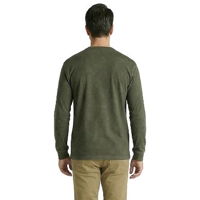 Offleisure Men's Jersey Long Sleeve Tee with Zip Pocket