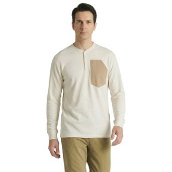 Offleisure Men's Jersey Long Sleeve Tee with Zip Pocket